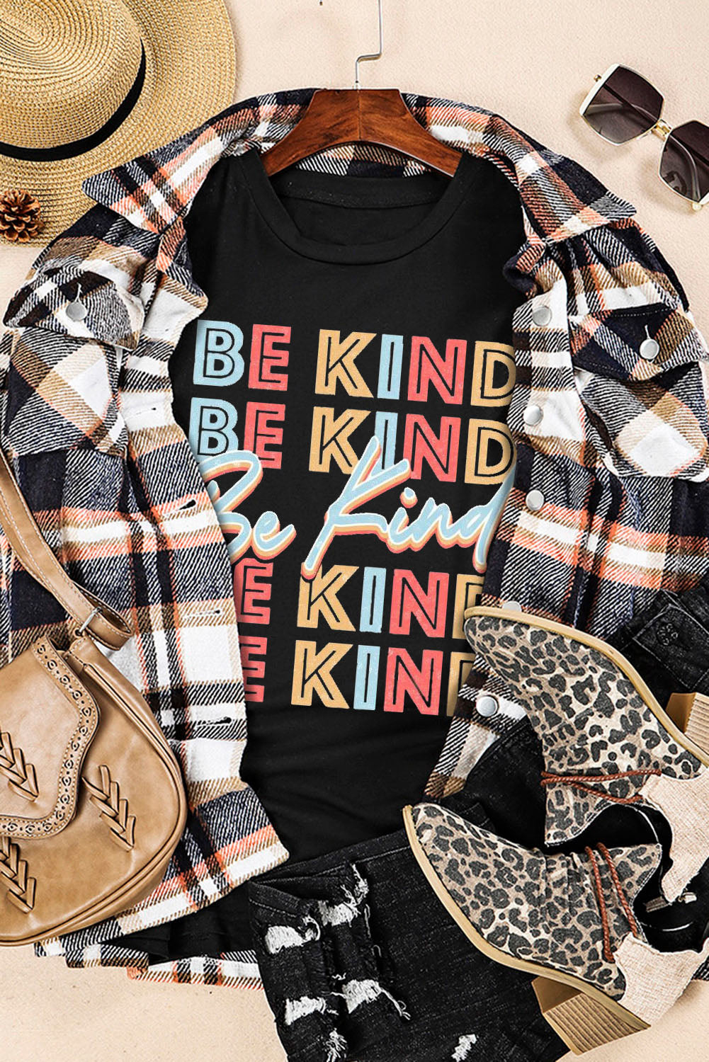 Slogan Graphic Printed Crew Neck T Shirt