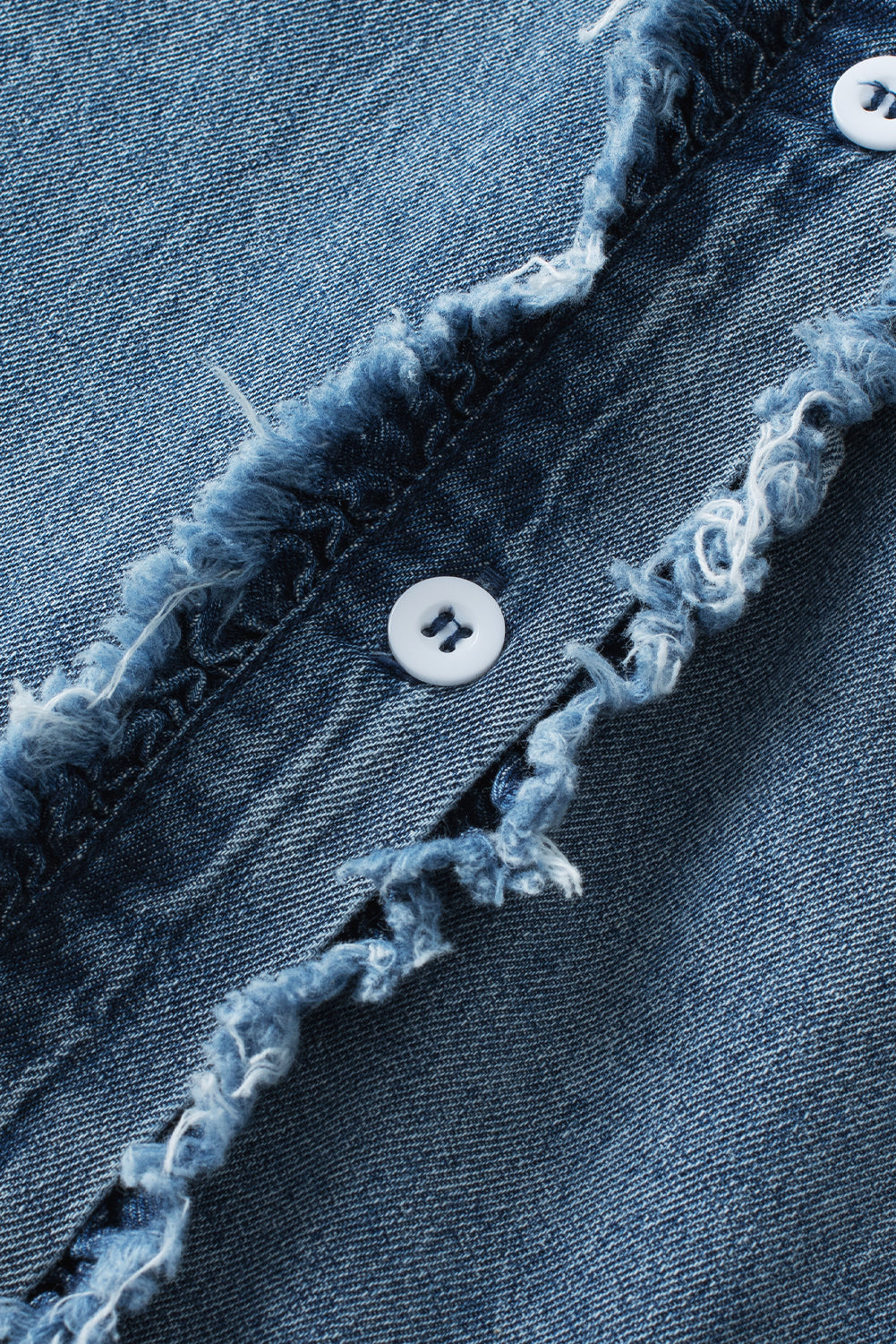 Beau Blue Button Denim Top