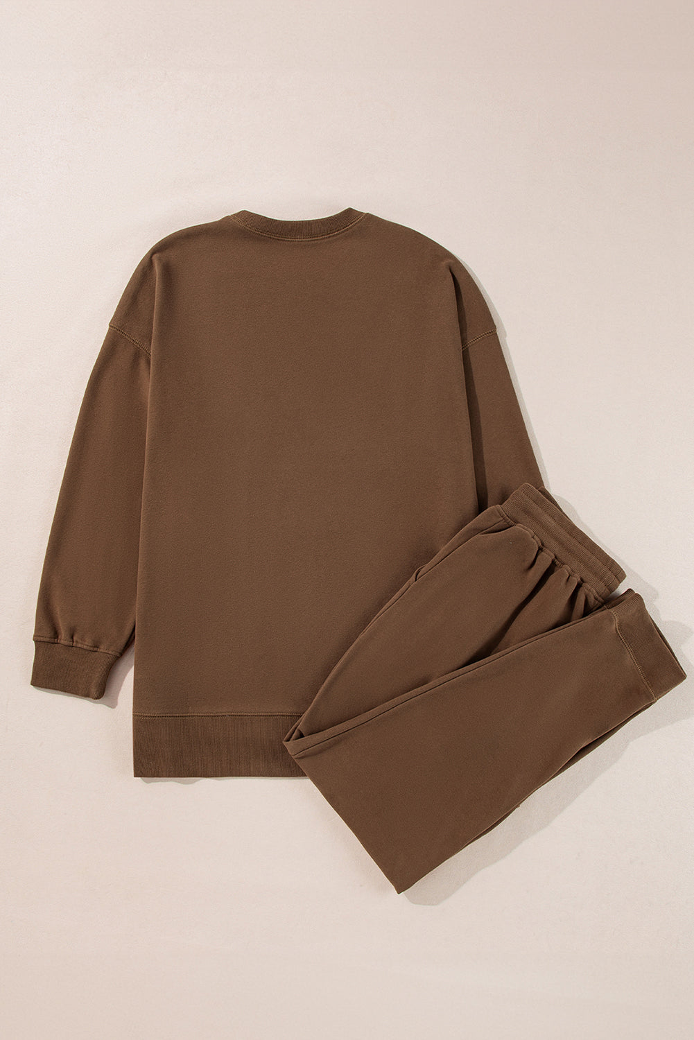 Solid Color High Low Pullover and Skinny Pants Set