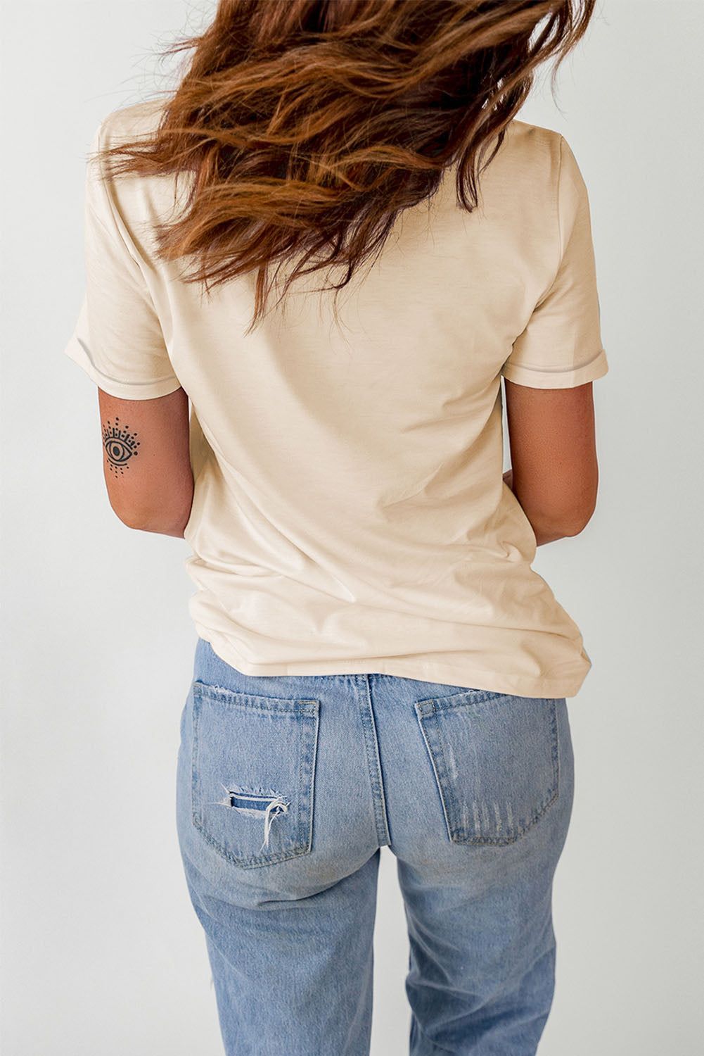 Slogan Graphic Printed Crew Neck T Shirt