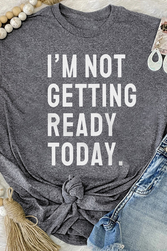 Slogan  Printed Crew Neck Graphic T Shirt